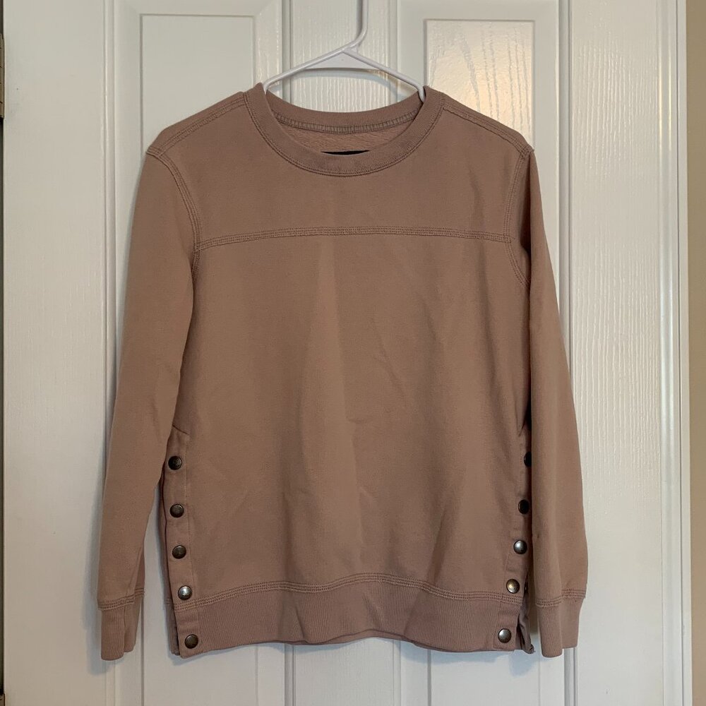 Womens XS light pink fleece crew neck, Abercrombie and Fitch